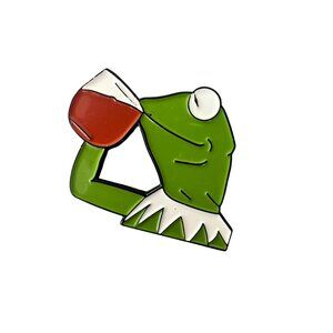 KERMIT Drinking Spill The tea Enamel Lapel Backpack Pin NEW